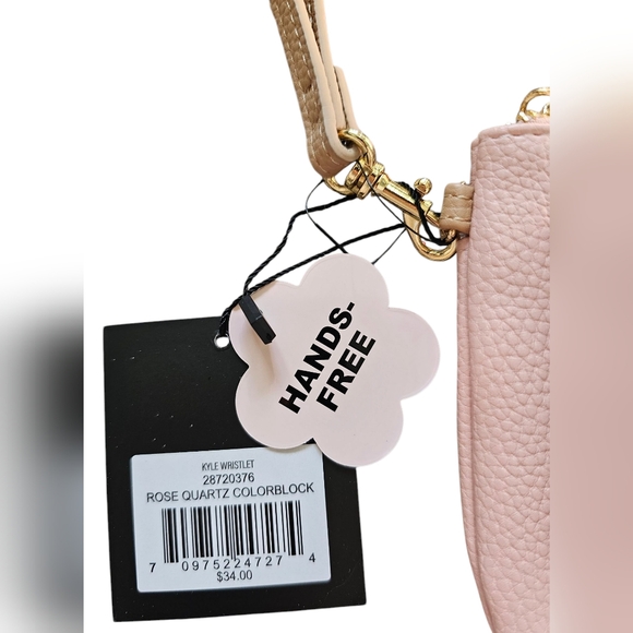 Nanette Lepore " Kyle Wristlet " Rose Quartz Colorblock. New With Tags - Picture 5 of 5